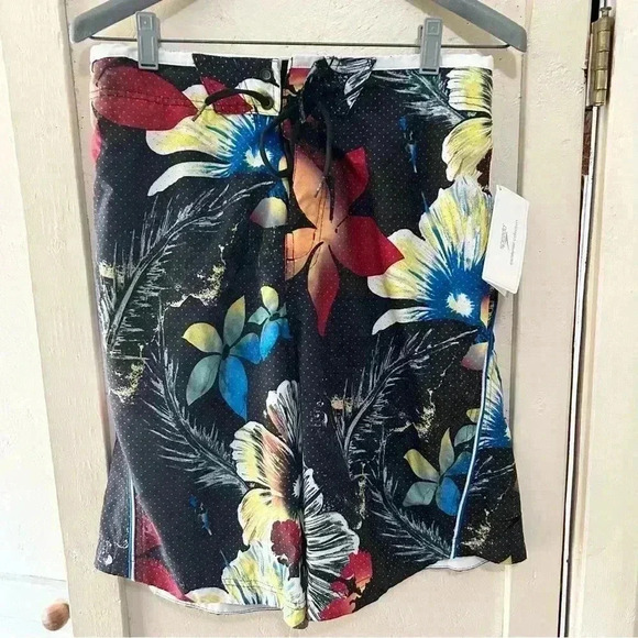 Speedo Swim Shorts Floral Design Trunks - Picture 1 of 12